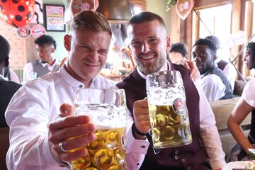 Joshua Kimmich durante la fiesta del Oktoberfest celebrado en Munich.