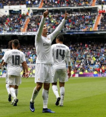 Cristiano anota el tercero para el Real Madrid.