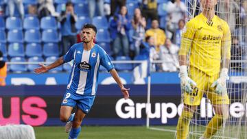 Partido Deportivo de La Coruña - Fuenlabrada. gol quiles