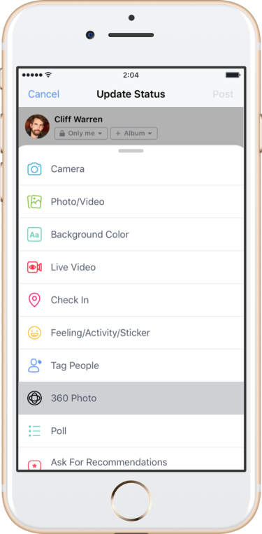 Facebook: toma fotografías en 360 aún más fácil.