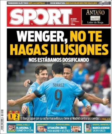 Portadas de la prensa mundial