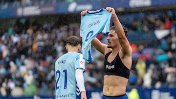 Málaga CF-UD Almeria.
Liga Hypermotion.
Gol de Chupete, Malaga CF.