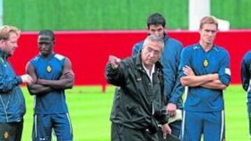 <b>DEVOTO. </b>Manzano, en el último entrenamiento bermellón.