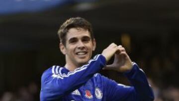 Oscar celebra su gol ante el QPR