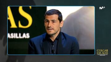 Iker Casillas, durante la presentaci&oacute;n de la serie documental &#039;Colgar las alas&#039; (Movistar+).