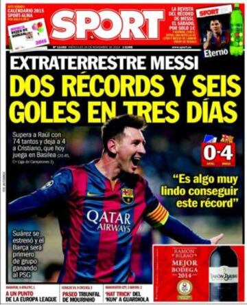 Portadas de la prensa deportiva