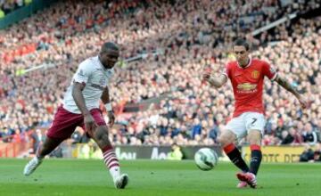 8.- Angel Di María (a la izquierda) llegó esta temporada desde el Real Madrid al Manchester United y no ha respondido a su cartel de figura. 