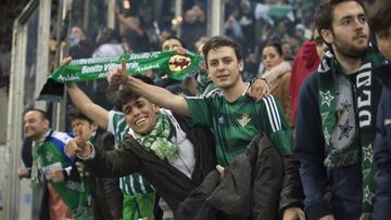 Aficionados del Betis en Cornell&agrave;, la temporada pasada.