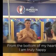 Filtran la charla triunfal de Cristiano tras ganar la Euro