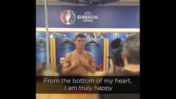 Filtran la charla triunfal de Cristiano tras ganar la Euro