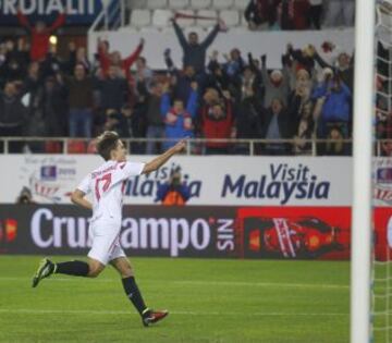2-0. Denis Suárez celebró el segundo tanto.