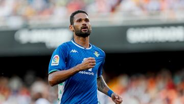 Willian José celebra su gol en Mestalla la temporada pasada.