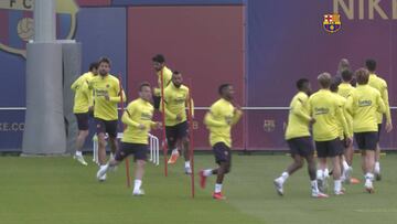 Messi ya se ejercita junto al resto de sus compañeros