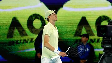 Jannik Sinner, durante su semifinal contra Ben Shelton en el Open de Australia.