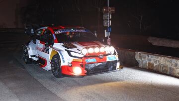 Ogier, con el Toyota en Montecarlo.