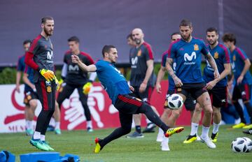 David De Gea, Koke y Sergio Ramos.