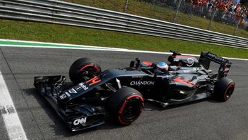 Fernando Alonso durante el GP Italia 2016.