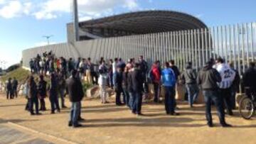Hubo protestas durante el entrenamiento.