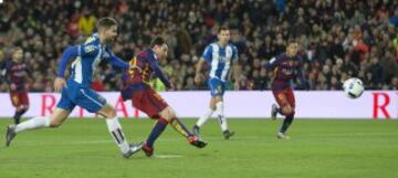 Leo Messi marca el 1-1.