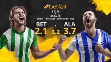Real Betis Balompié vs. Deportivo Alavés: horario, TV, estadísticas, clasificación y pronósticos