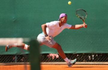 Rafa Nadal durante los entrenamientos para el Masters 1000 Montecarlo en Monaco