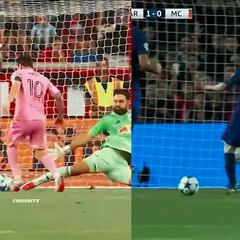 ¡Nostalgia pura! La otra toma del gol de Messi que es una calca al que hizo con Barcelona