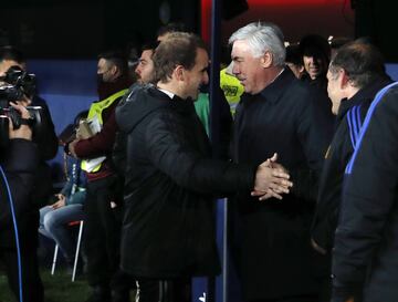 Jagoba Arrasate y Carlo Ancelotti.