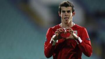 Gareth Bale, con la selecci&oacute;n de Gales.