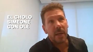 Simeone se abre con 'Olé': "Pocos conocen a la persona, tengo pocos amigos"