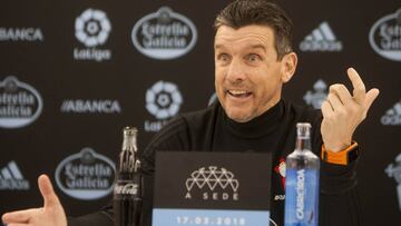 Juan Carlos Unzué, durante la rueda de prensa.