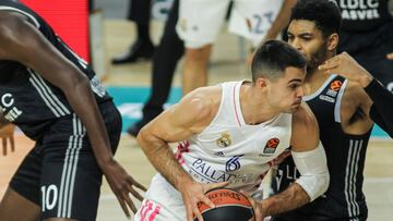 Alberto Abalde of Real Madrid in action during the Euroleague basketball match played between Real Madrid and Asvel Lyon-Villeurbanne at WiZink Center on December 04, 2020, in Madrid, Spain.
AFP7
04/12/2020 ONLY FOR USE IN SPAIN