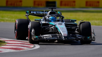 Formula One F1 - Canadian Grand Prix - Circuit Gilles Villeneuve, Montreal, Quebec, Canada - June 14, 2025 Mercedes' George Russell during qualifying REUTERS/Mathieu Belanger