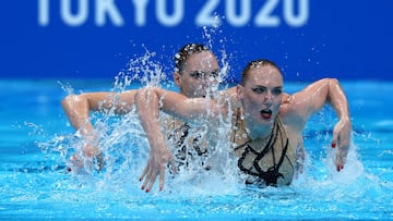 Svetlana Romashina, la mejor de todos los tiempos, durante el do de Tokio 2020.