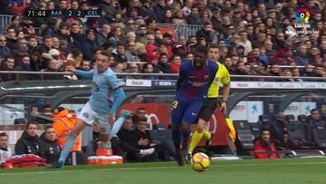 Terror en el Barça: la carrera en la que Umtiti se rompió