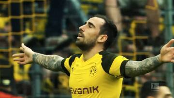 El retrato goleador de Alcácer con el Dortmund en la Bundesliga