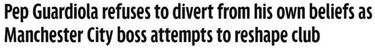 La prensa inglesa critica a Guardiola en su peor racha