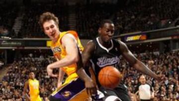Troy Murphy, en los Lakers.