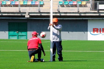 Así quedó la renovada cancha del estadio de Audax Italiano