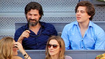 MADRID, SPAIN - MAY 10: Rodolfo Sancho (2L) and Daniel Sancho (R) attend attend the Mutua Madrid Open tennis tournament at La Caja Magica on May 10, 2015 in Madrid, Spain. (Photo by Europa Press/Europa Press via Getty Images)