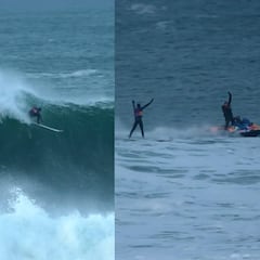 Natxo Gonzalez rompe a llorar tras volver a surfear en Mullaghmore