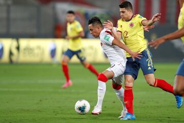 La Selección Colombia derrotó 0-3 a Perú en el estadio Nacional de Lima, por la séptima jornada de las Eliminatorias Sudamericanas.