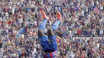 <b>SEGUNDO GOL DEL NIGERIANO. </b>Martins volvió a realizar la voltereta típita de sus celebraciones en Orriols. Dos partidos, seis puntos.