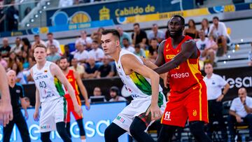 Garuba, en su reparici車n con Espa?a en Gran Canaria