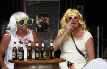 Los ingleses se divierten antes del partido contra España