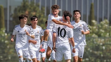 El Infantil A del Real Madrid gana el último derbi y la liga.