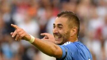 Benzema, tras su gol al PSG.