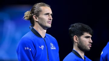 Alexander Zverev, junto a Carlos Alcaraz en Berlín.