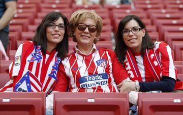 Seguidoras del Atlético de Madrid en el Wanda Metropolitano. 