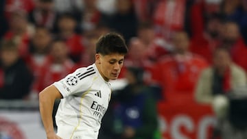 Soccer Football - UEFA Champions League - Quarter Final - Second Leg - Bayern Munich v Real Madrid - Allianz Arena, Munich, Germany - April 15, 2026 Real Madrid's Arda Guler in action REUTERS/Kai Pfaffenbach