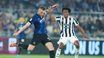 Juan Cuadrado en un partido de Juventus ante Inter.